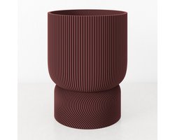 Dastium Home - Bloempot - Rode hoge plantenpot van bio plastic - Ø22 cm