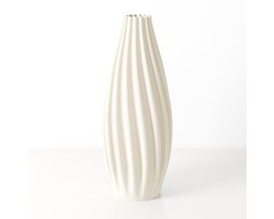 Dastium Home - Grote Vaas Beige - H50 cm - Luxe vaas voor zijden bloemen - Woonaccessoire van gerecycled plastic - Elegante kleurrijke vaas