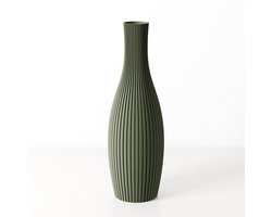 Dastium Home - Smalle Hoge Vaas - Groen - H40 cm - Dunne Japandi Vaas - Minimalistische designvaas - Decoratieve vaas vensterbank of tafelvaas