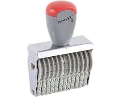 Datum Stempel - Zelfinktend Nummer - Documenten Markeren - Metalen Frame - 45mm Print - Grijs Zilver