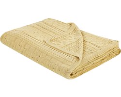 DAULET - Bedsprei - Geel - 150 x 200 cm - Katoen