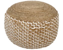 David | Sitzpouf | natuur | jute | 50x50 cm | poef | hocker | Kruk | hockers en poefen | fluwelen poef | Wood Selections