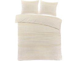 Day Dream Davos - Flanel - Dekbedovertrek - Tweepersoons - 200x200/220 cm - Beige