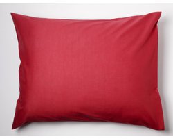 Day Dream slopen - strijkvrij - katoen - set van 2 - 60 x 70 - Rood