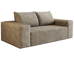 DayeLabel 2-Zits Bank – Corduroy Loveseat – Modulaire Loungebank – Diepe Zit – Hoge Dichtheid Schuim – Zonder Montage - Camel