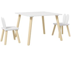 DayeLabel Kindertafel met Stoeltjes - Kinderbureau - Eethoek set kinderen - Peuters tafel - Speeltafel - Montessori kindertafel