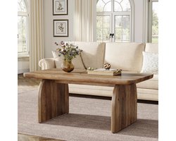 DayeLabel Salontafel - Ovaal - Bijzettafel - Tafel - Sidetable - Bruin - 120 x 60 x 50 cm - Woonkamer - Scandinavische stijl