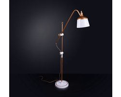 Daylight Anita Vloerlamp E21088 - borduurlamp - staande vloelamp - dimbare led verlichting - 3 lichtkleuren - 2x vergroting - smartphonehouder