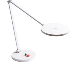 Daylight Tricolor Bureaulamp met LED - Tafellamp met dimmer - Leeslamp met flexibele arm - 3 Lichtkleuren - Dimbaar - LED - Wit