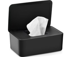 Dayshake Doekjeshouder - Babybillen Funkybox - Wipe Box Doekjesverdeler - Billendoekjes Houder Zwart - Tissue Box - Billendoekjesdoos - Geschikt voor Zwitsal, Natte Doekjes, Vochtig Toiletpapier
