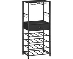 DD Barkast - Drankkast - Barmeubel - Bar Kast - Huisbar - 30x40x102cm - Zwart