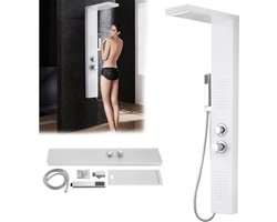 DD Douchepaneel met Thermostaatkraan -Douchekolom - Douchepaneel Hoekmontage - 20x48x115cm - Matwit