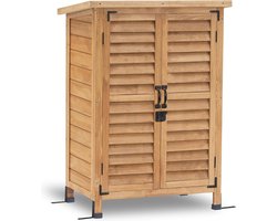 DD Tuinhuis Hout - Blokhut - Tuinhuisje - Gereedschapshuisje - 47x69x96cm - Lichtbruin