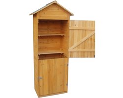 DD Tuinhuis Hout - Blokhut - Tuinhuisje - Gereedschapshuisje - 79x49x190cm - Bruin