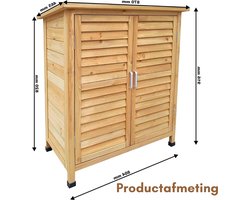 DD Tuinhuis Hout - Blokhut - Tuinhuisje - Gereedschapshuisje - 87x47x92cm - Bruin