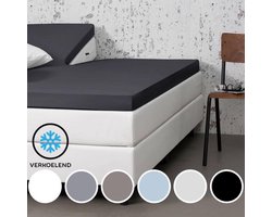DD Verkoelend  Splittopper Hoeslaken Katoen - Blauw