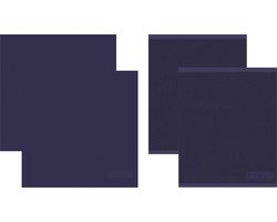 DDDDD - 2x Theedoek + 2x Keukendoek - Logo - Blauw