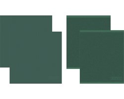 DDDDD - 2x Theedoek + 2x Keukendoek - Logo - Groen