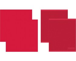 DDDDD 2x theedoek + 2x keukendoek Logo - Red
