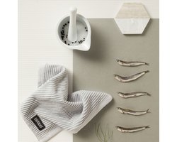 DDDDD - 4x Vaatdoek - Basic - Lichtgrijs - 30 x 30 cm - Set van 4 stuks
