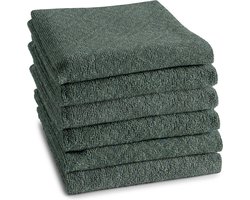 DDDDD - 6x Keukendoek - Akira - 50 x 55 cm - Groen - Set van 6 stuks