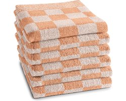 DDDDD - 6x Keukendoek - Barbeque - 50x55 cm - pastel peach - Set van 6 stuks