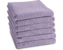 DDDDD - 6x Keukendoek - Logo - 50x55 cm - Pastel Lila - Set van 6 stuks
