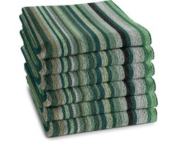 DDDDD - 6x Keukendoek - Over the rainbow - 50x55 cm - Groen - Set van 6 stuks