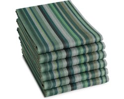 DDDDD - 6x Theedoek - Over the rainbow - 60x65 cm - Groen - Set van 6 stuks