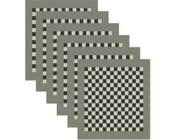 DDDDD Barbeque - Theedoeken Set van 6 - 65x65cm - Zwart