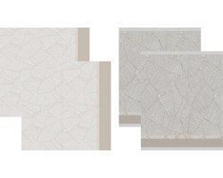 DDDDD - Barrier - 2 Theedoeken & 2 Keukendoeken - Wit