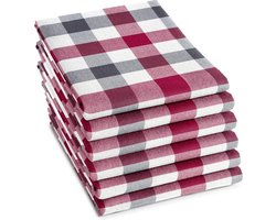 DDDDD - Carre - 6x Theedoeken - Set van 6 - 60x65cm - Antraciet