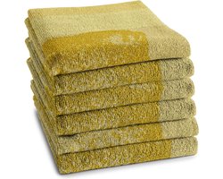DDDDD - Citrus Keukendoek - Set van 6 - Katoen - Citroenprint - 50x55 cm - Badstof - Geel