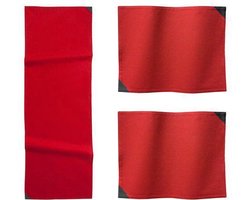 DDDDD combiset tafelloper 50x150cm & 2 placemats Triangle red
