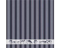 DDDDD - Friesian / Fries - 6x Theedoek - Set van 6 stuks - Katoen - Gestreept - 60x65 cm - Blauw
