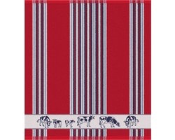 DDDDD - Friesian - Keukendoek - 50x55 cm - Set van 6 - Rood