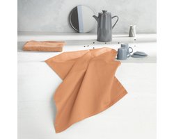 DDDDD Keuken- en Theedoek Logo Pastel Peach