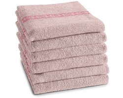 DDDDD Keukendoek Bakery Roze - Set van 6 - 100% Katoen - 50x55 cm - Zachte Badstof & Hoge Absorptie