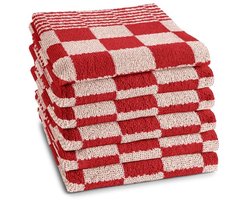 DDDDD Keukendoek Barbeque Rood - Set van 6 - 100% Katoen - 50x55 cm - Zachte Badstof & Hoge Absorptie
