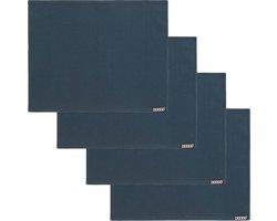 DDDDD - Kit - 4x Placemat - Set van 4 stuks - Luxe Tafeltextiel - 35x45 cm - Blauw