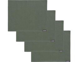 DDDDD - Kit - 4x Placemat - Set van 4 stuks - Luxe Tafeltextiel - 35x45 cm - Groen
