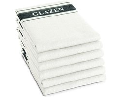DDDDD Poleerdoek - Set van 6 - Glazendoek - 60x65cm - Wit