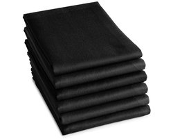 DDDDD Theedoek Logo Zwart - Set van 6 - 100% Katoen - 60x65 cm - Jacquard Geweven & Hoge Absorptie