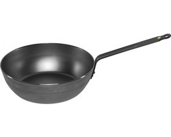 de Buyer Mineral B Element Hapjespan 28 cm – Plaatstaal – PFAS-vrij – Natuurlijke Antiaanbaklaag – Inductie Geschikt