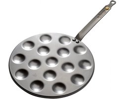 de Buyer Mineral B Poffertjespan 27 cm – 16 Poffertjes – Plaatstaal – PFAS-vrij – Geschikt voor Inductie – Made in France