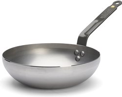 de Buyer Mineral B Wokpan 24 cm – Brede Bodem – Plaatstaal – PFAS-vrij – Geschikt voor Alle Warmtebronnen incl. Inductie