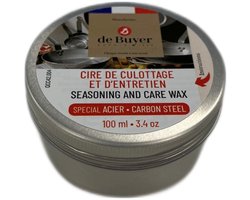 De Buyer Onderhoudswas voor stalen pannen - 100ml - Bijenwas - Onderhoud - Seasoning - Inbranden - Plaatstaal