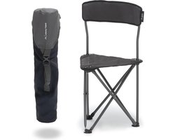 De comfortabele en opvouwbare kruk, licht en compact, ideale stoel voor kamperen, vissen, festival en reizen - klapkruk met rugleuning, licht, gevoerd en tot 130 kg belastbaar