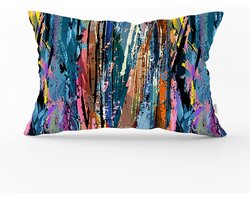 De Groen Home KUNST Velvet Kussenhoes 30x50 cm - Waterverf - Fluweel Sierkussenhoes