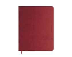 De Kempen - Agenda 2027 - Vertical Planner - Vlakliggend - Marmeren Schutblad - Large 17.1 x 22 cm - Amarone/Donkerrood